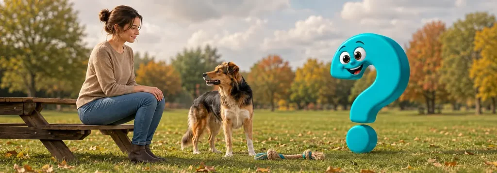 Hund und Halterin pausieren ein Zerrspiel, um die Impulskontrolle spielerisch zu trainieren.