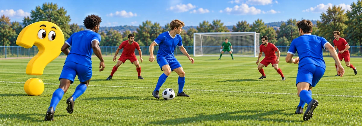 4-4-2 im Fußball: Zwei Stürmer bieten unterschiedliche Laufwege an
