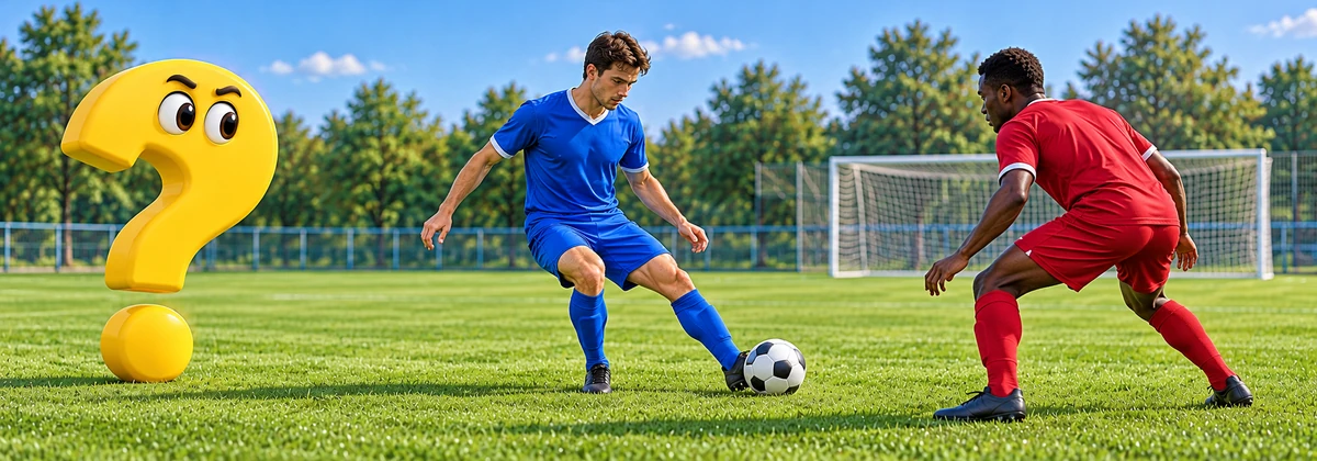 Ballannahme im Fußball: Ein Spieler kontrolliert einen flachen Pass mit der Innenseite